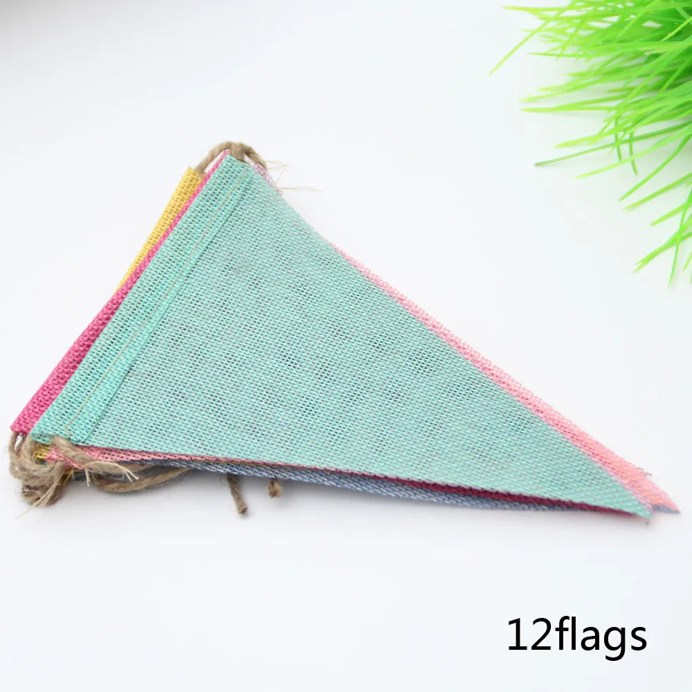 4M Colorful Flags Pennant Birthday Bunting Banners Wall Hanging Wedding Hanging Banner Party Garland for Home Decor