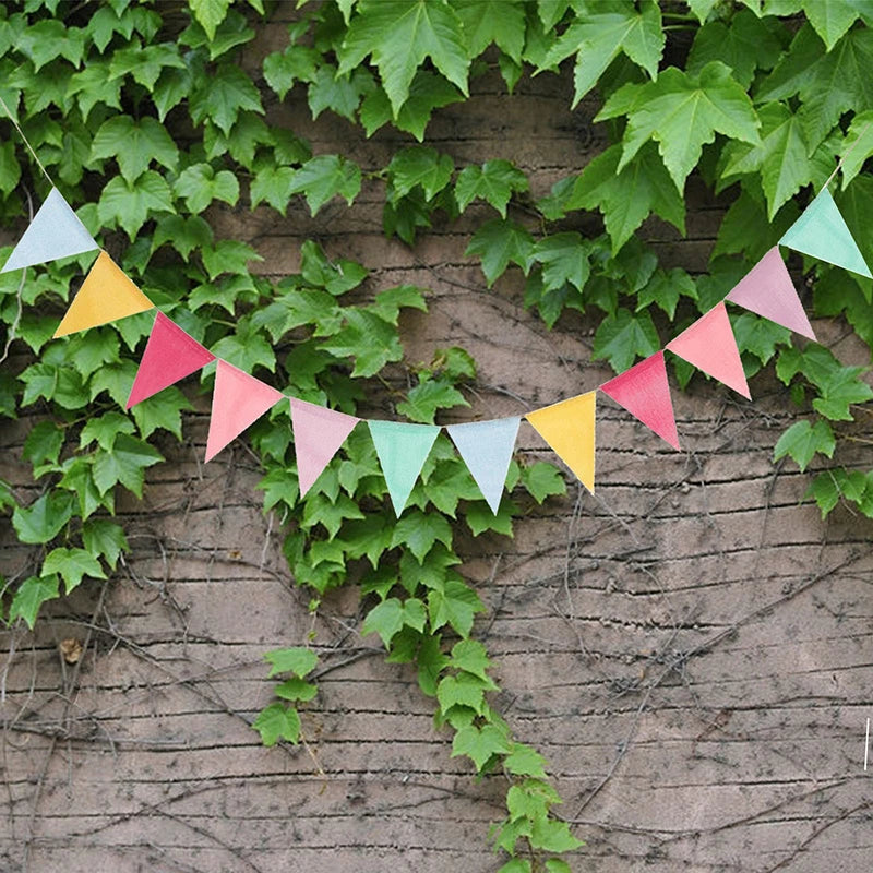 4M Colorful Flags Pennant Birthday Bunting Banners Wall Hanging Wedding Hanging Banner Party Garland for Home Decor