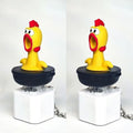 2PCS Funny Screaming Chicken Keychain Sound Light Press Button