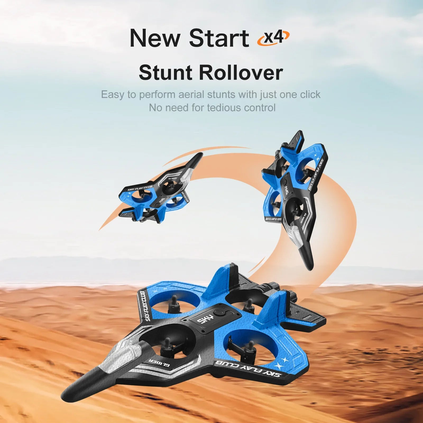 Foam RC Plane with Cool LED Lights | 360° Flip Stunt  2.4G 4CH Remote Control