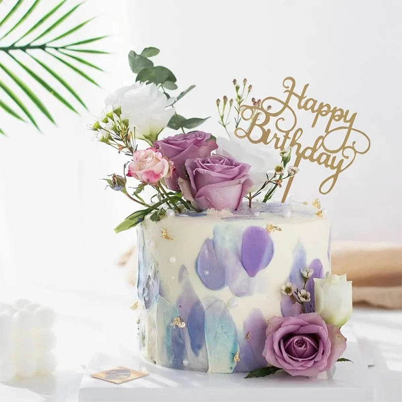Happy Birthday Cake Topper 10pcs Acrylic Letter Cake