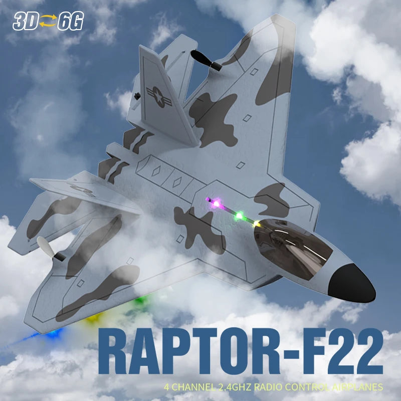 F22S 2.4G 4CH 3D6G RC Airplane Raptor F22 Warplane 2026
