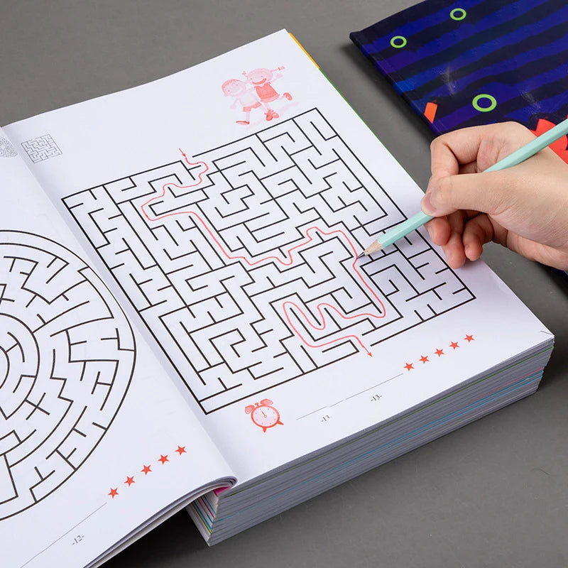 Best 32-Page Children's Maze Game Book for Student Concentration Training | Intelligence Development