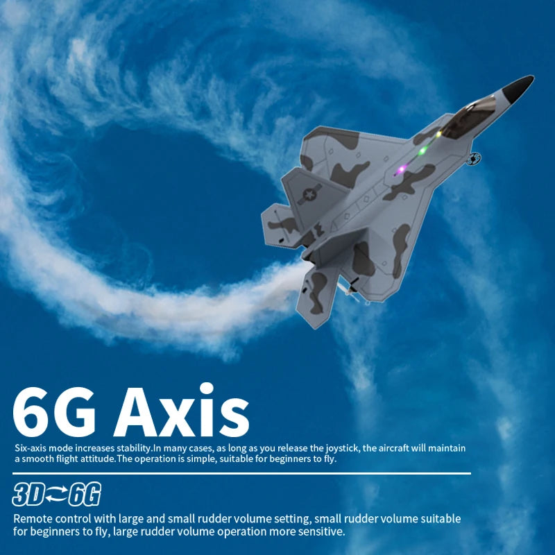 F22S 2.4G 4CH 3D6G RC Airplane Raptor F22 Warplane 2026