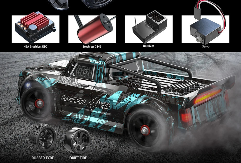 HYPER GO RC MJX 14304 14303 14302 High Speed Drift Car  With Gyroscope