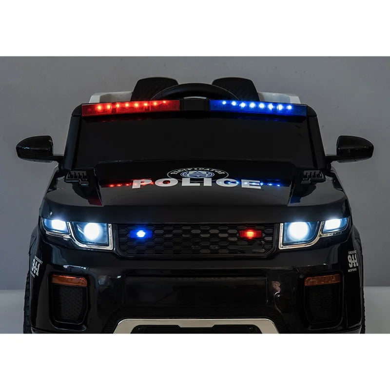 Kids Ride On Police Car 12V Battery Powered Electric Vehicle Power Wheel Ride
