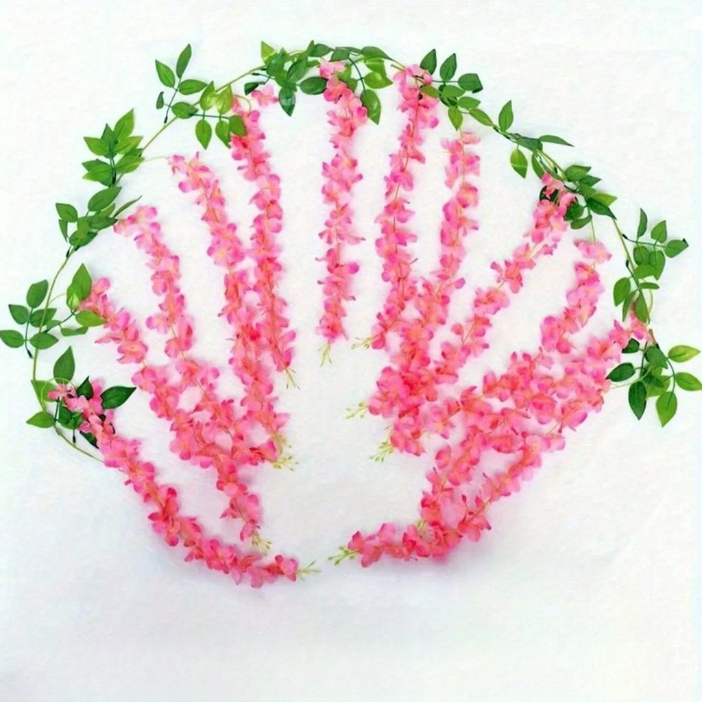 1 set artificial lavender vines, plastic fake flower strings, Garlands