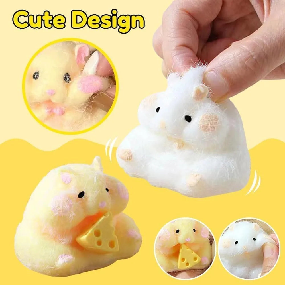 Squishy Hamster Toy with Cheese Cute