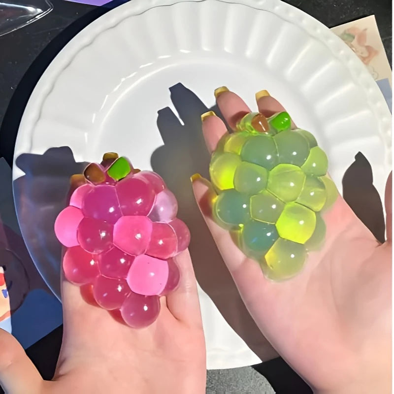 Squishy Fruit Grapes Fidget Toy Squeeze Stress Relief