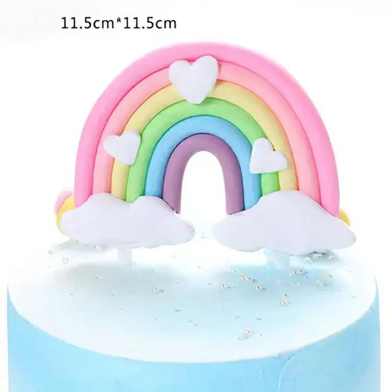 Rainbow Unicorn Cake Decoration Birthday Unicorn Gifts for Children and Kids