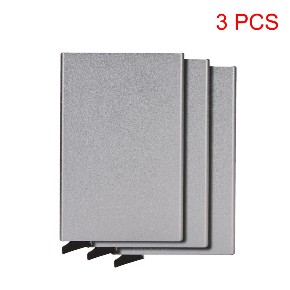 Smart Wallet Card Holder Metal Thin Slim Men Women Wallets