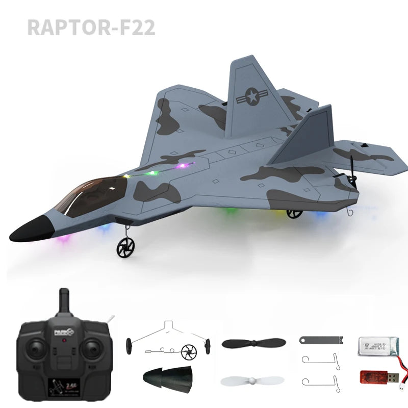 F22S 2.4G 4CH 3D6G RC Airplane Raptor F22 Warplane 2026