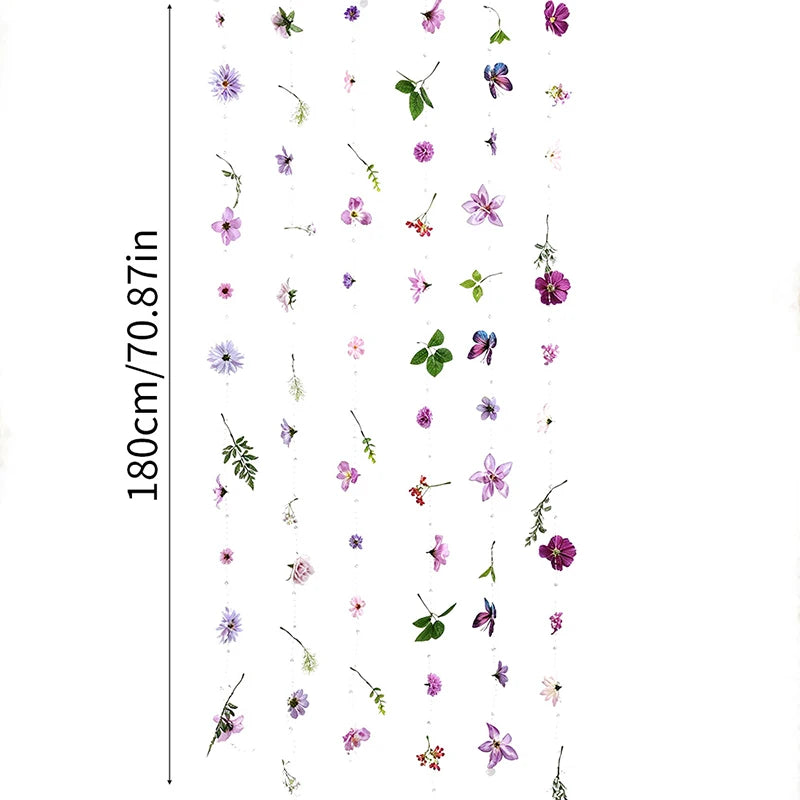25/50Pcs 1.8m Silk Artificial Floating Flower String For Home Decoration, Wedding
