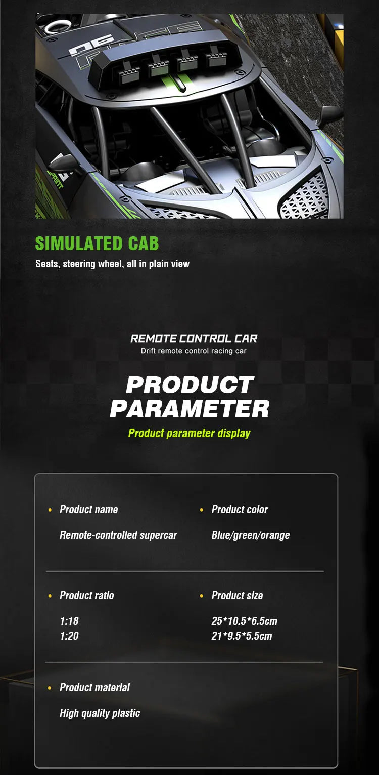 RC Car 4Ch High-Speed Remote Control Drift Racing Car Electric Sportscar