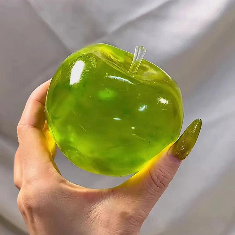 Squishy Green Apple Stress Ball Soft Fidget Sensory Toy for ADHD Autism Slow Rebound Squeeze Toy