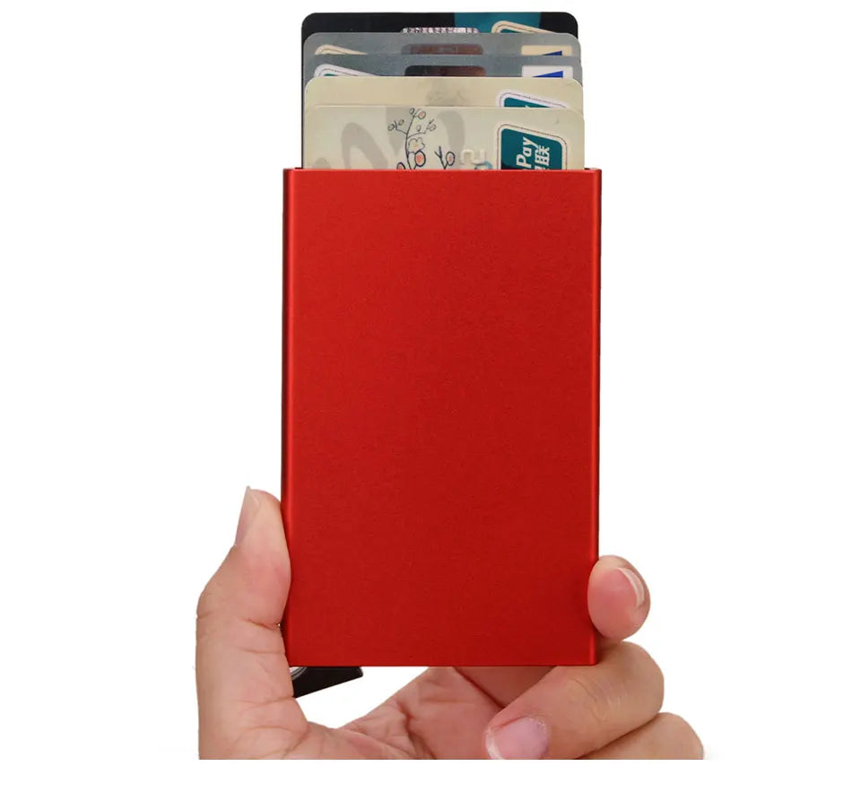 Smart Wallet Card Holder Metal Thin Slim Men Women Wallets