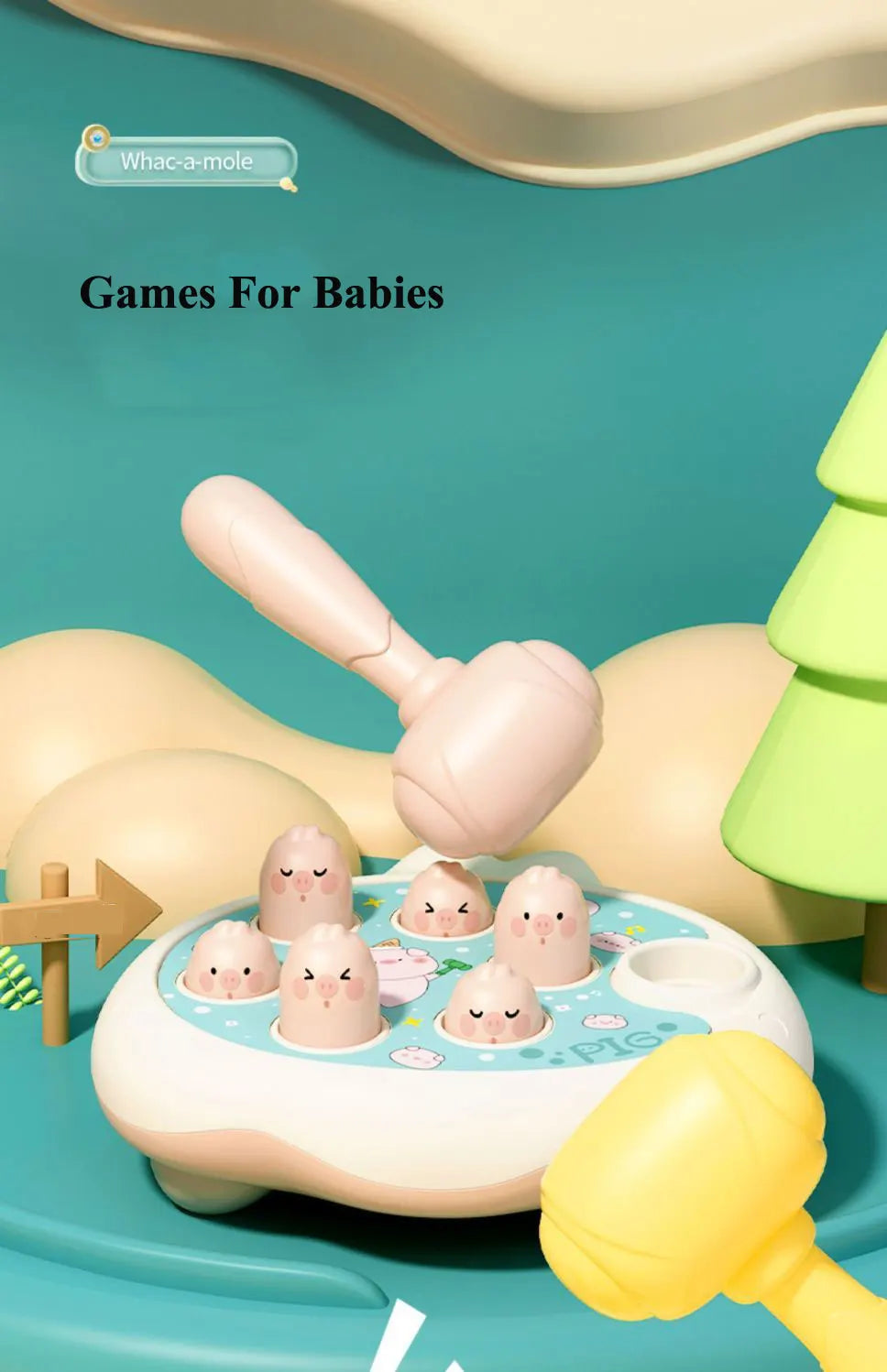 Duck/Frog/Pig Baby Toy Montessori Game Educational Gift