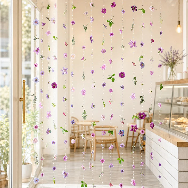 25/50Pcs 1.8m Silk Artificial Floating Flower String For Home Decoration, Wedding