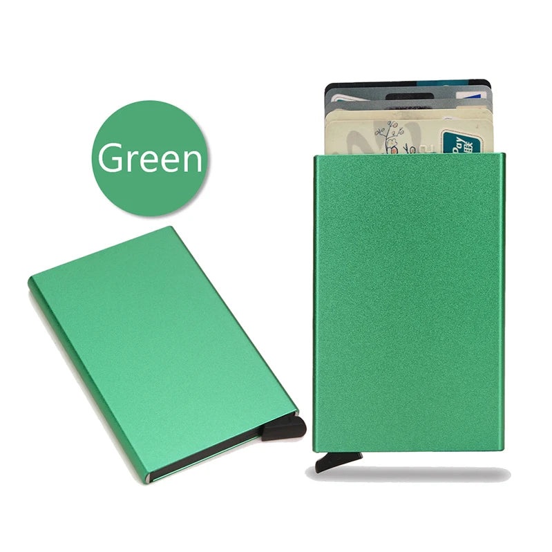 Smart Wallet Card Holder Metal Thin Slim Men Women Wallets