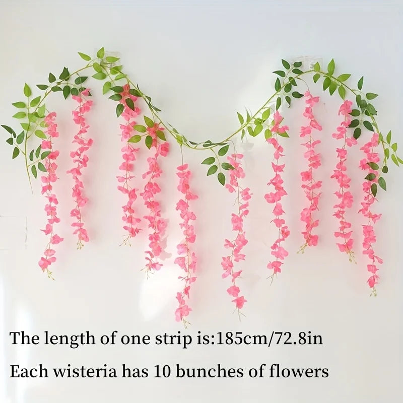 1 set artificial lavender vines, plastic fake flower strings, Garlands