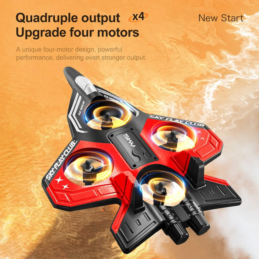 Foam RC Plane with Cool LED Lights | 360° Flip Stunt  2.4G 4CH Remote Control