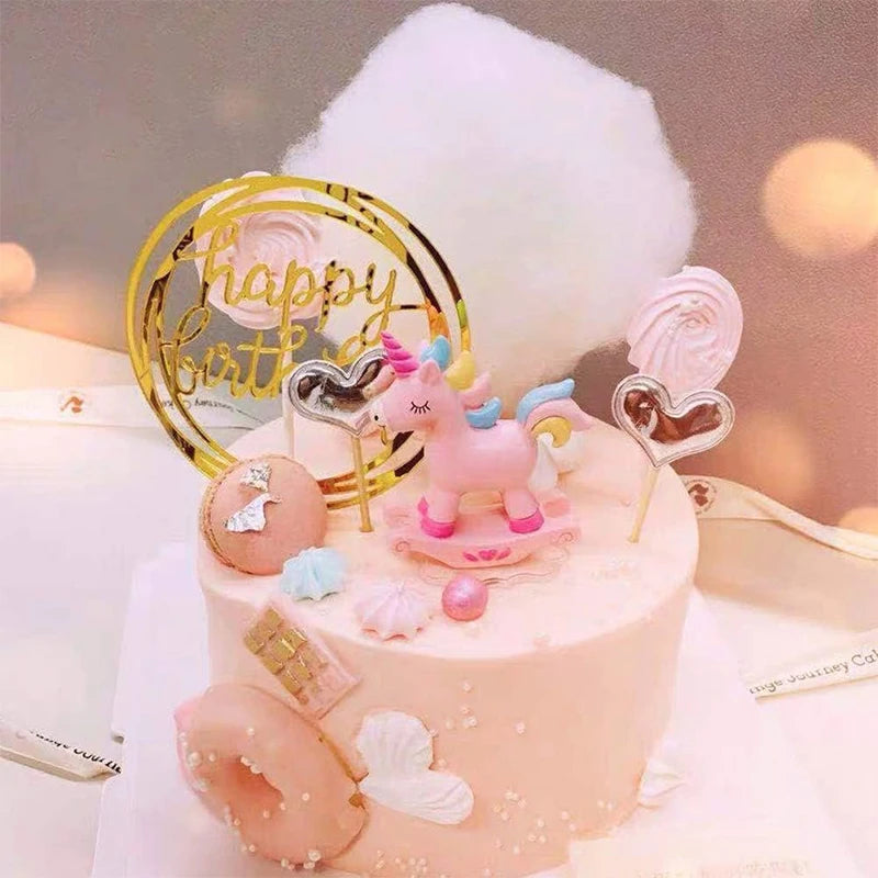 Happy Birthday Cake Topper 10pcs Acrylic Letter Cake