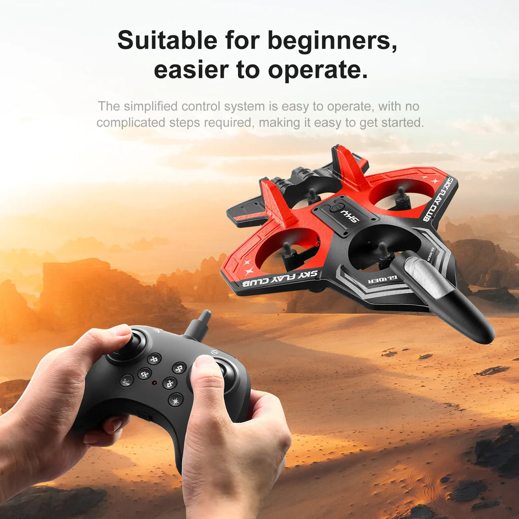 Foam RC Plane with Cool LED Lights | 360° Flip Stunt  2.4G 4CH Remote Control