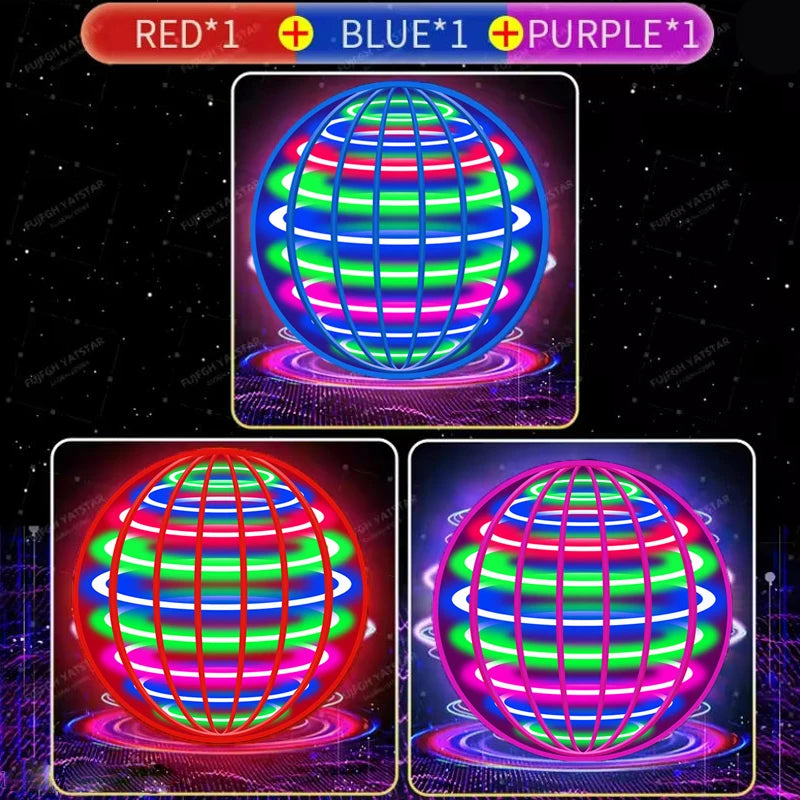Flying ball, automatic spinning ball, LED dazzling lights, floating magic, fan, UFO flying machine