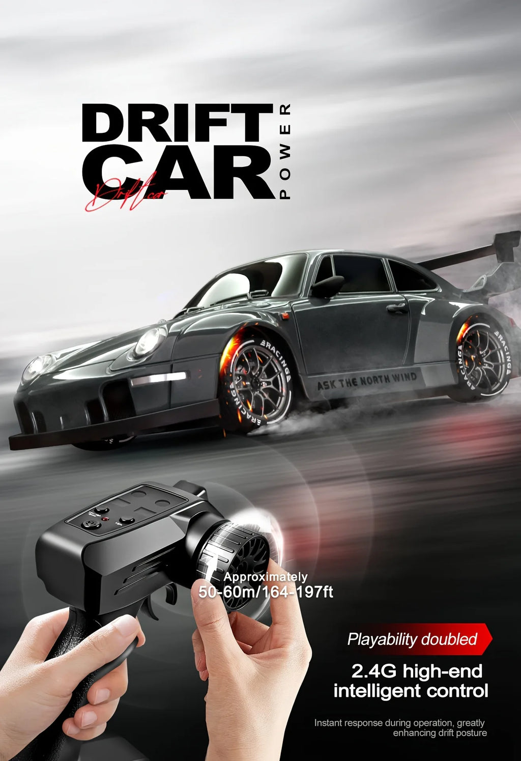 RC Drift Car 1:24 Remote Control Car for Adults 20 KM/H 4WD High Speed RC Cars