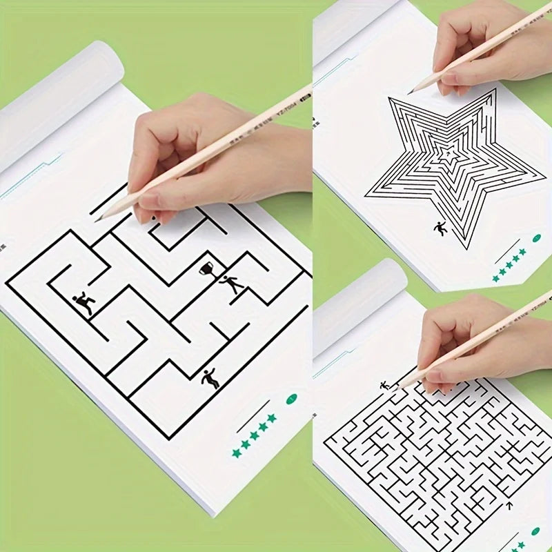 Best 32-Page Children's Maze Game Book for Student Concentration Training | Intelligence Development