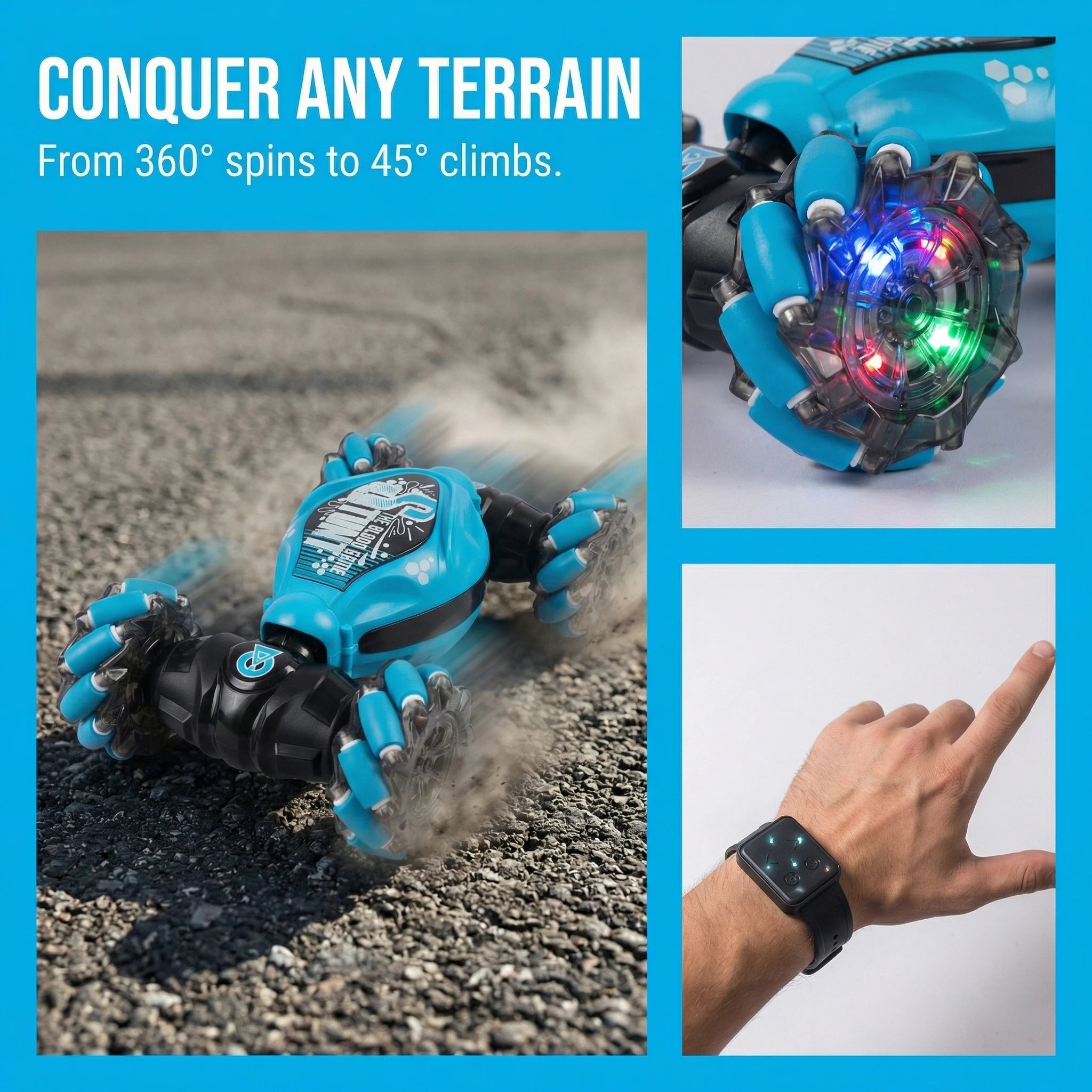 New Arrival Off-Road Climbing RC Toy Car | Gesture Sensing Deformable Remote Control Car, 4WD Stunt Twist