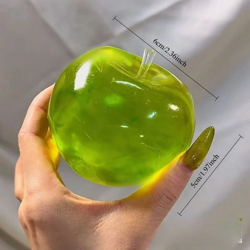 Squishy Green Apple Stress Ball Soft Fidget Sensory Toy for ADHD Autism Slow Rebound Squeeze Toy