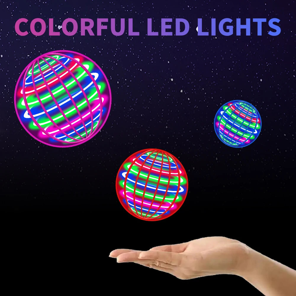 Flying ball, automatic spinning ball, LED dazzling lights, floating magic, fan, UFO flying machine
