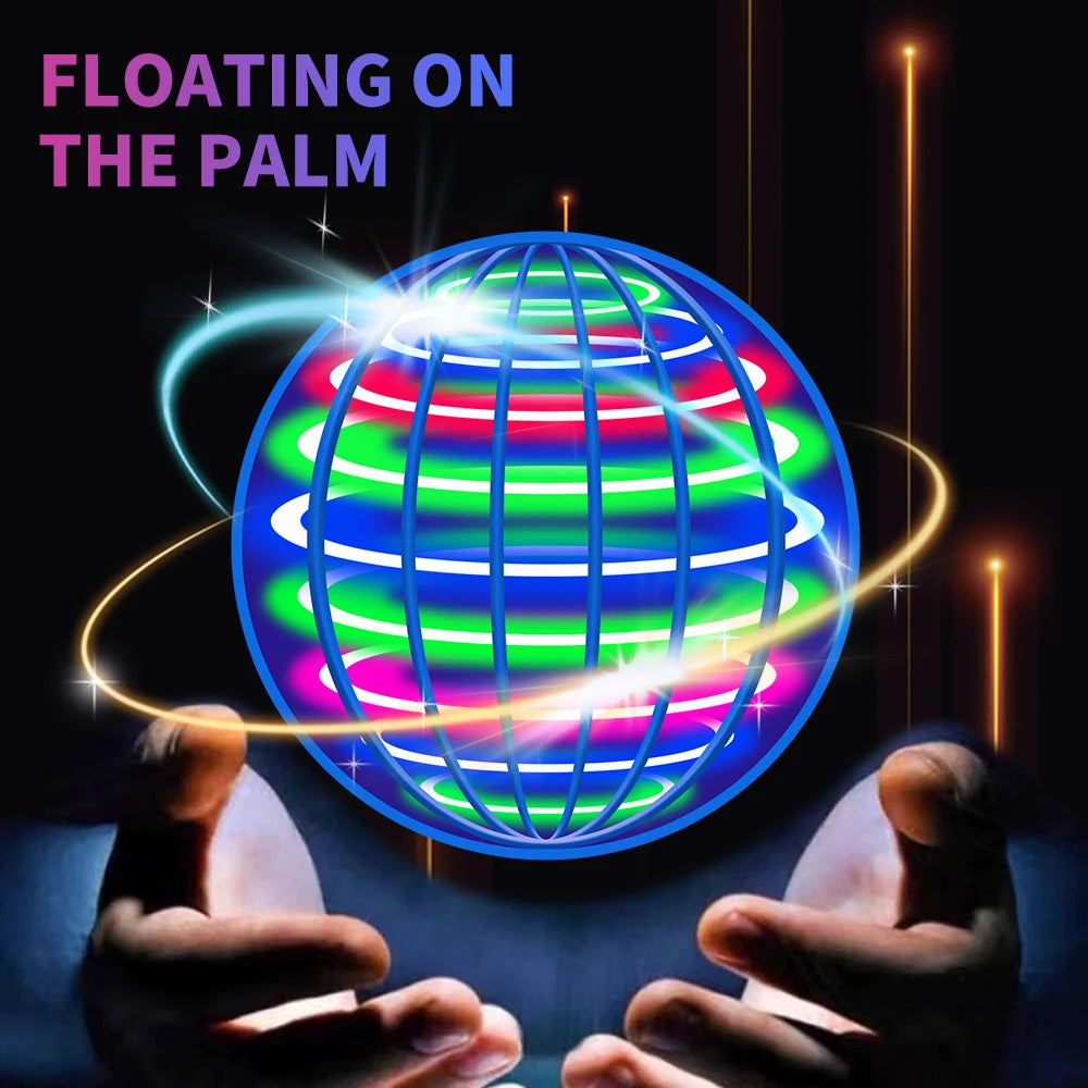 Flying ball, automatic spinning ball, LED dazzling lights, floating magic, fan, UFO flying machine