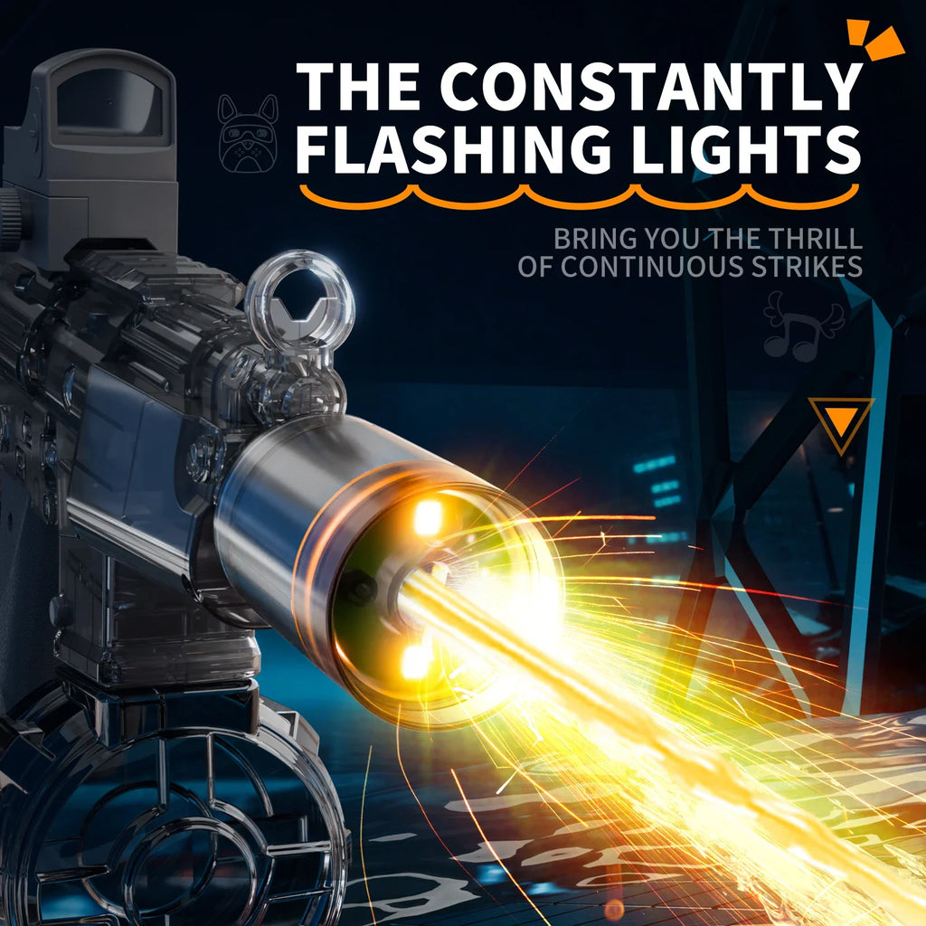 Simulated Firing and Recoil Electric Water Gun Toys Children Automatic Sensor Lights Water Pistol Kids Toy