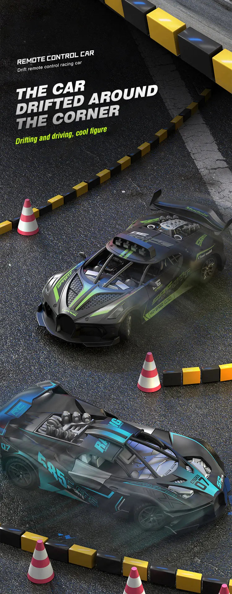 RC Car 4Ch High-Speed Remote Control Drift Racing Car Electric Sportscar