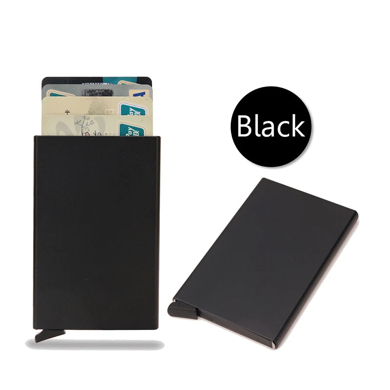 Smart Wallet Card Holder Metal Thin Slim Men Women Wallets