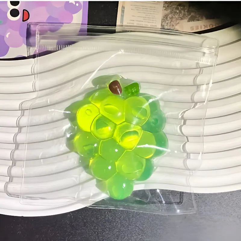Squishy Fruit Grapes Fidget Toy Squeeze Stress Relief