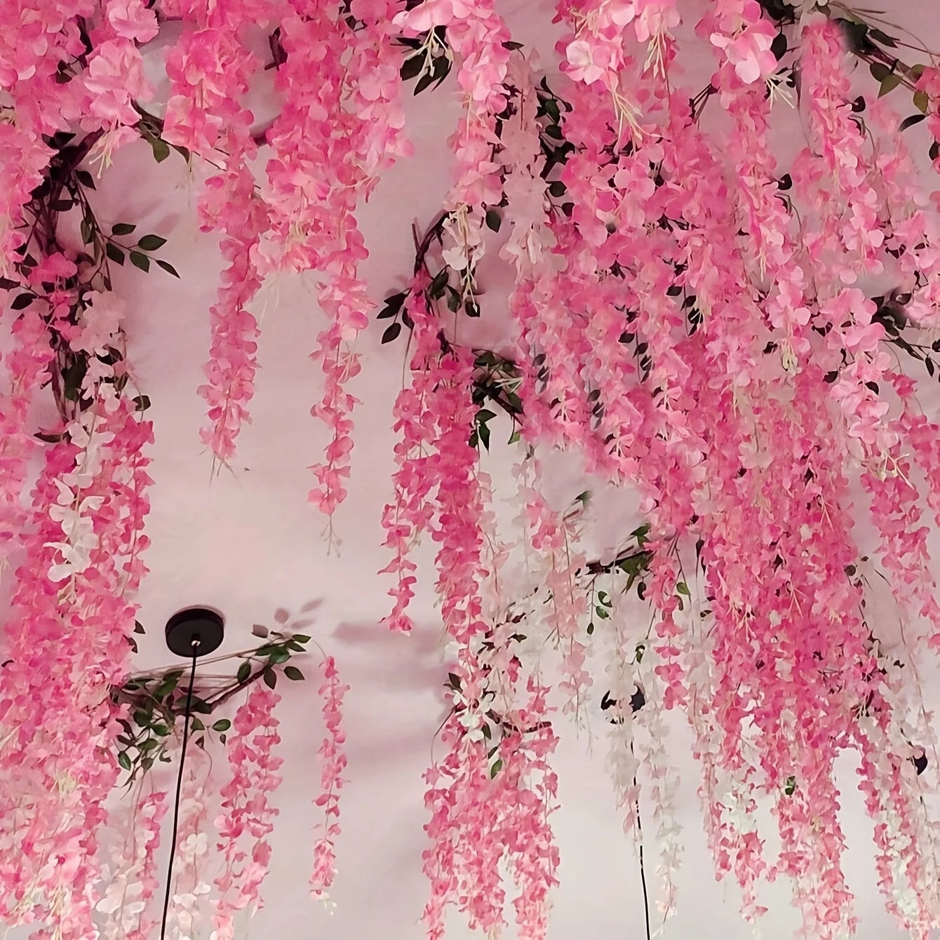 1 set artificial lavender vines, plastic fake flower strings, Garlands