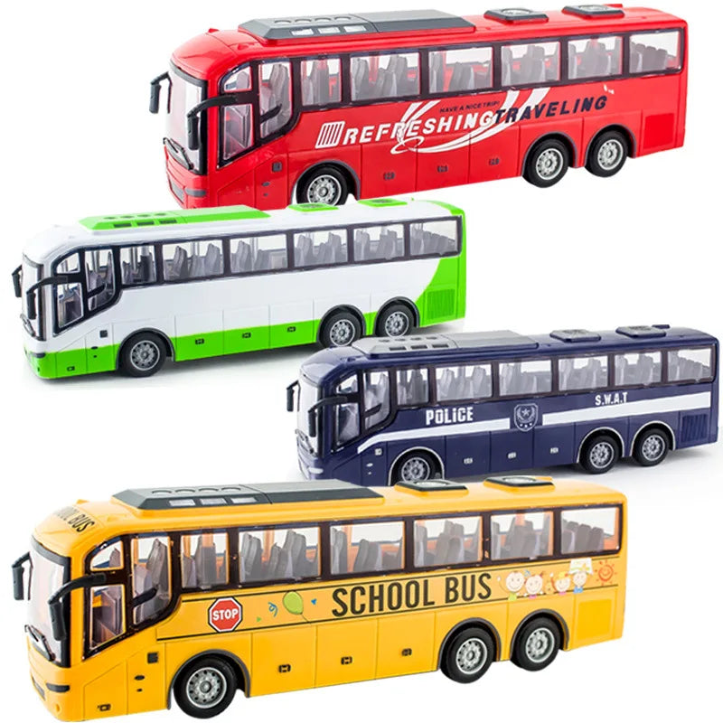 2.4G 4CH RC Tour Bus Electric Car with Lights Remote Control Bus