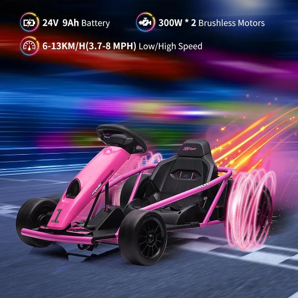 24V Go Kart Car for Kids 9Ah Fast Speed