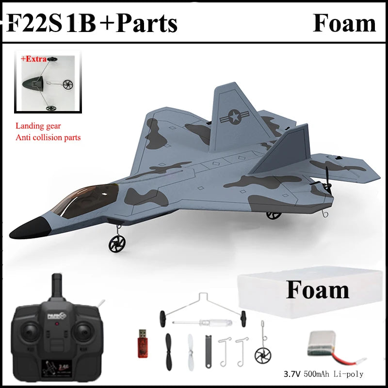 F22S 2.4G 4CH 3D6G RC Airplane Raptor F22 Warplane 2026
