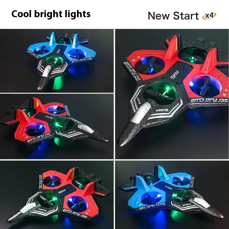Foam RC Plane with Cool LED Lights | 360° Flip Stunt  2.4G 4CH Remote Control