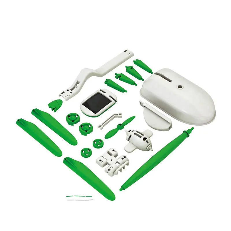 6-In-1 Solar-Power Robot Kit Assembling Ship Fan Windmill Car Toys Scientific Lab -Educational Gadgets