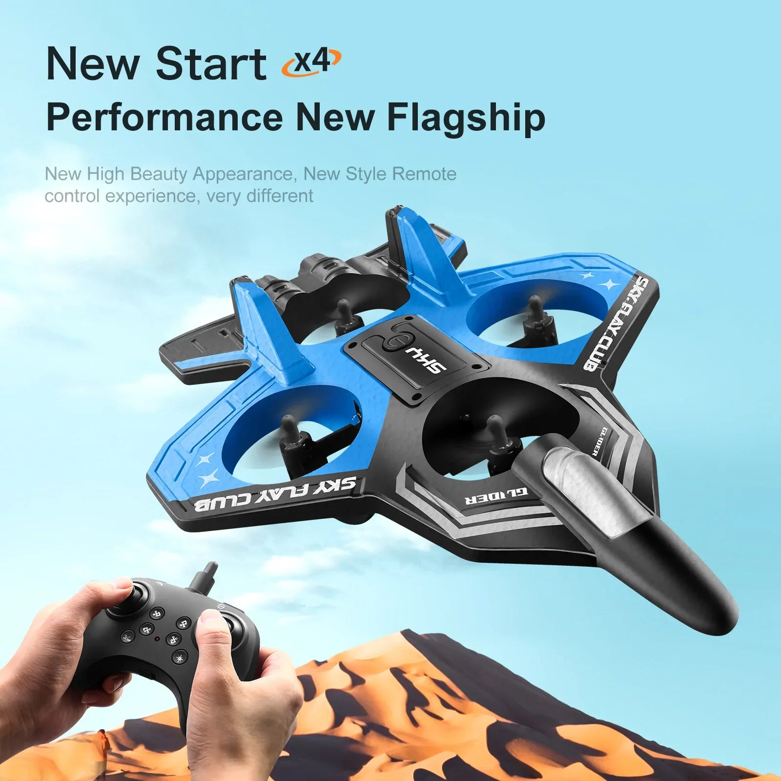 Foam RC Plane with Cool LED Lights | 360° Flip Stunt  2.4G 4CH Remote Control