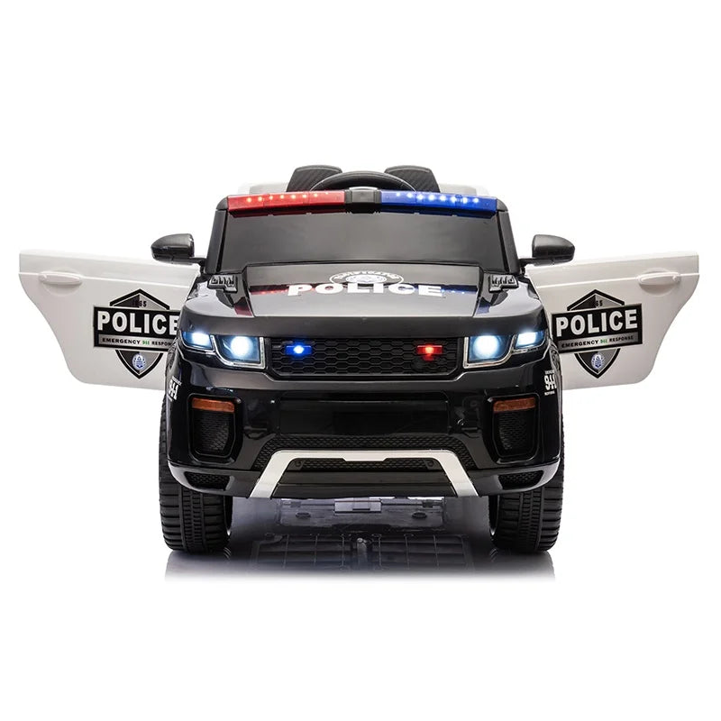 Kids Ride On Police Car 12V Battery Powered Electric Vehicle Power Wheel Ride