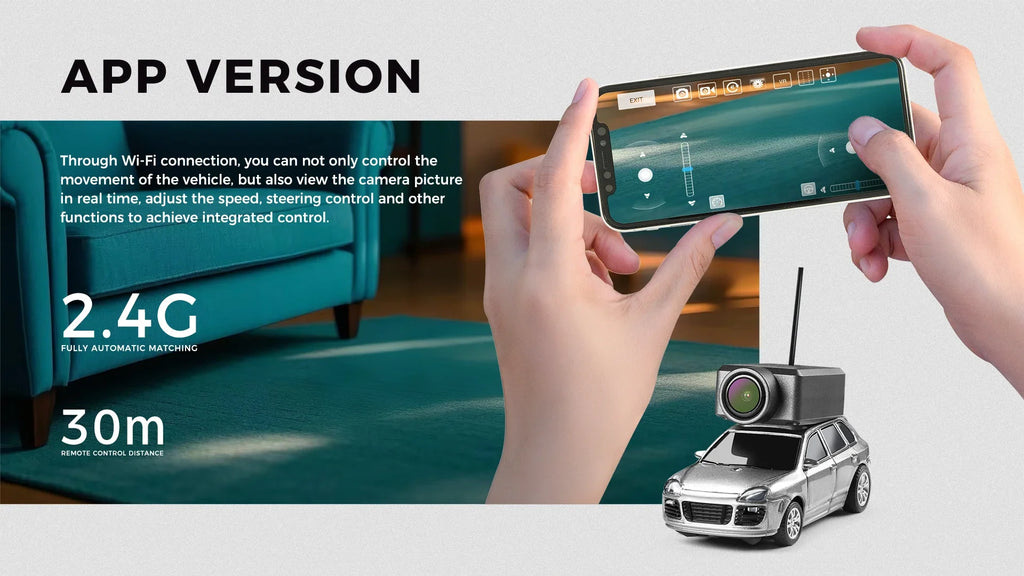 Mini RC Cars 1:64 with 720P FPV Camera, Wifi APP Control 2026 New Model