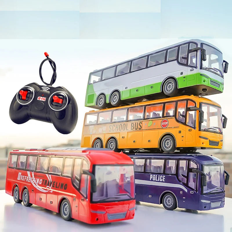 2.4G 4CH RC Tour Bus Electric Car with Lights Remote Control Bus