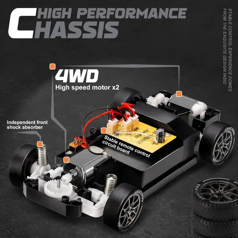 RC Drift Car 1:24 Remote Control Car for Adults 20 KM/H 4WD High Speed RC Cars