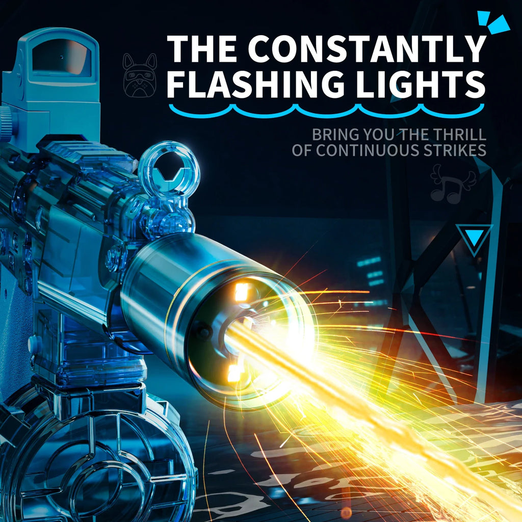 Simulated Firing and Recoil Electric Water Gun Toys Children Automatic Sensor Lights Water Pistol Kids Toy